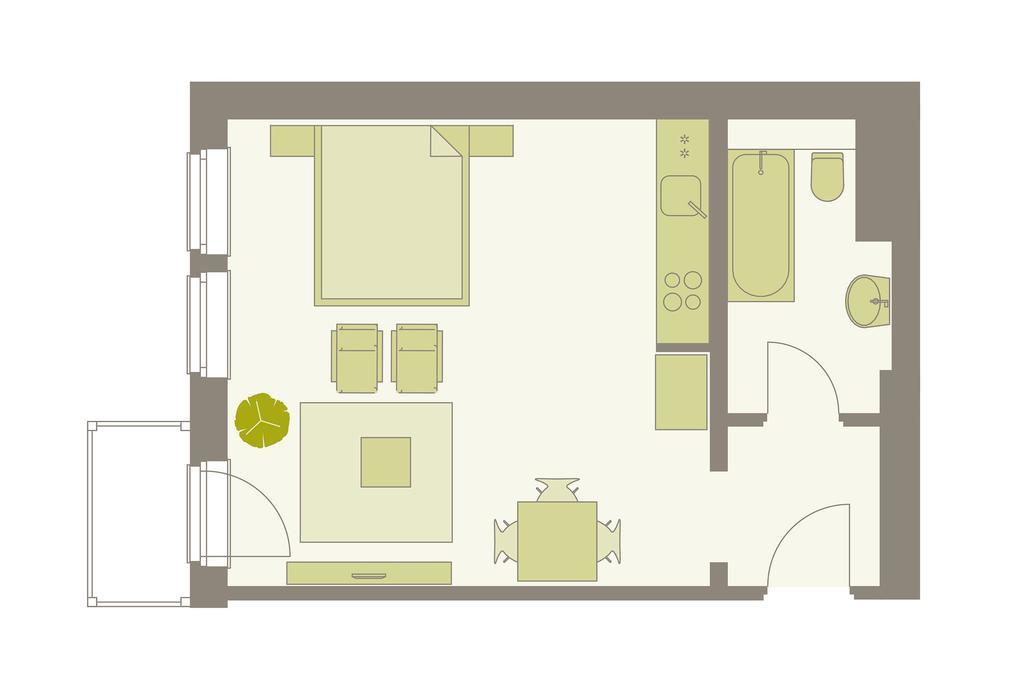 دريسدن Aparthotel Am Zwinger الغرفة الصورة